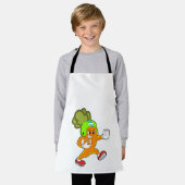 Wortelen in de Football Sport Schort (Gedragen)