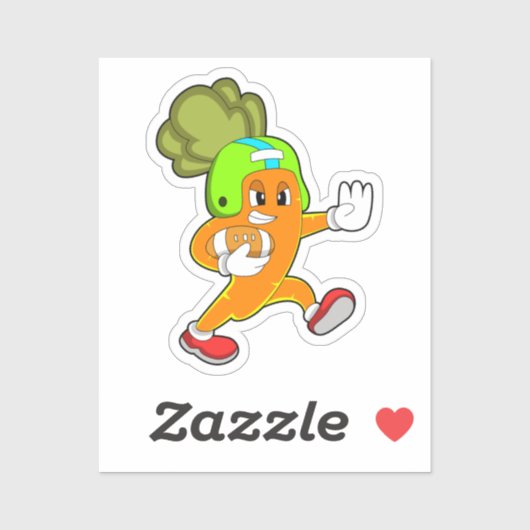Wortelen in de Football Sport Sticker (Vel)