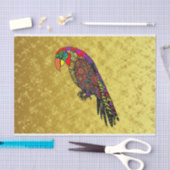 Wortelen in geel rood groen blauw goud tissuepapier (Craft)