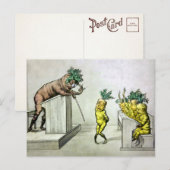  wortelen in het Briefkaart van de school (Voorkant / Achterkant)