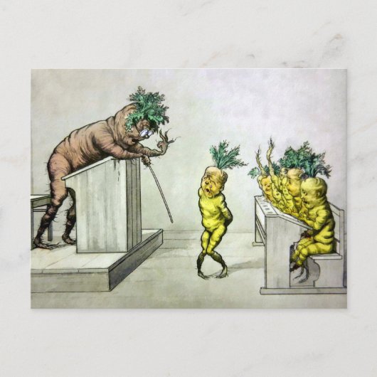  wortelen in het Briefkaart van de school (Voorkant)