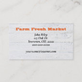 Wortelen in houten krat visitekaartje (Achterkant)