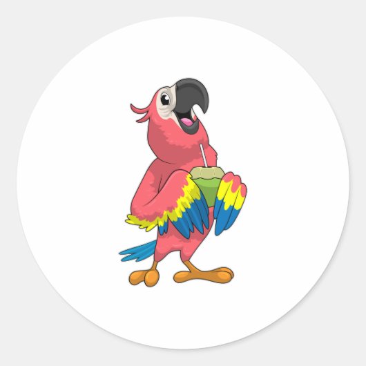 Wortelen met Drink stro Ronde Sticker (Voorkant)