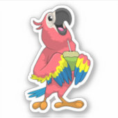 Wortelen met Drink stro Sticker (Voorkant)