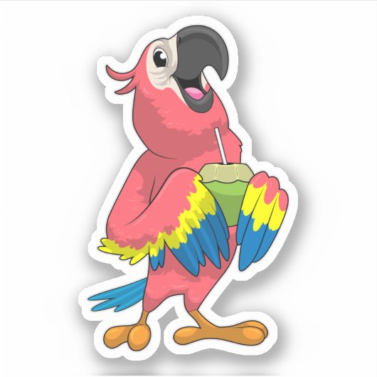 Wortelen met Drink stro Sticker (Voorkant)