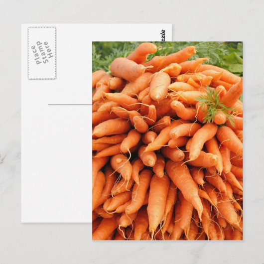 Wortelen op de boerenmarkt briefkaart (Voorkant / Achterkant)