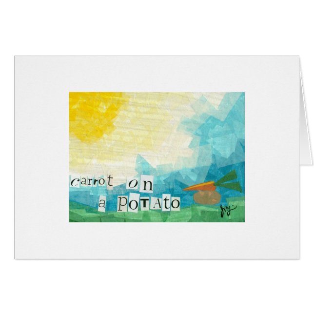 Wortelen op een aardappel (Voorkant Horizontaal)