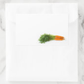 wortelen rechthoekige sticker (Tas)