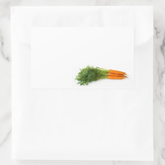 wortelen rechthoekige sticker (Tas)