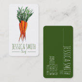 wortelen uit de keukentuin van de vegetarische kui visitekaartje (Voorkant / Achterkant)