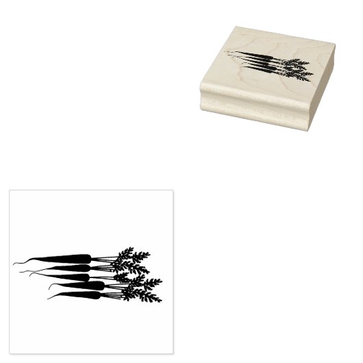 Wortelen Vegetarisch Vegan Rubberstempel (Gestempeld)