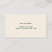 wortelen vers uit de tuin visitekaartje (Achterkant)