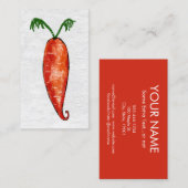 Wortelen - Visitekaartjes - Cute Vegetables (Voorkant / Achterkant)