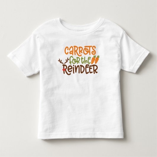 wortelen voor de rendierkerstklep kinder shirts (Voorkant)