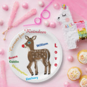 Wortelen voor rendieren Kinder namen Papieren Bordje (Feest)