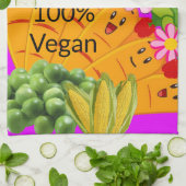 wortelerwten 100% Vegan Kitchen Hand Towel Theedoek (Gevouwen)