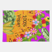 wortelerwten 100% Vegan Kitchen Hand Towel Theedoek (Horizontaal)
