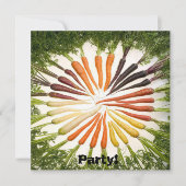 wortelgroenten kleurige regenboogpatronen kaart (Voorkant)