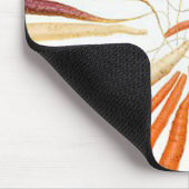 wortelgroenten kleurige regenboogpatronen muismat (Hoek)