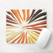 wortelgroenten kleurige regenboogpatronen muismat (Met muis)