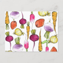 wortelgroenten Tuinwortelbont aardappelen Briefkaart