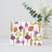 wortelgroenten Tuinwortelbont aardappelen Briefkaart (Staand voorkant)