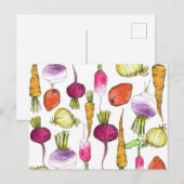 wortelgroenten Tuinwortelbont aardappelen Briefkaart (Voorkant / Achterkant)