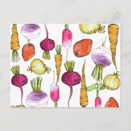 wortelgroenten Tuinwortelbont aardappelen Briefkaart (Voorkant)