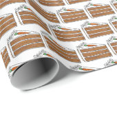 Wortellaag Cake Slice Foodie Dessert Bakkerij Cadeaupapier (Rol Hoek)