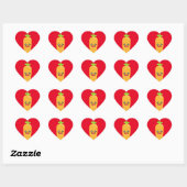 wortelliefde hart sticker (Vel)