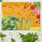 wortelperen Floral Kitchen Hand Towel Theedoek (Gevouwen)