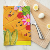 wortelperen Floral Kitchen Hand Towel Theedoek (Quarter Fold)