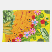 wortelperen Floral Kitchen Hand Towel Theedoek (Horizontaal)