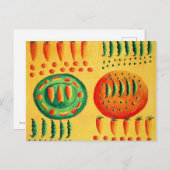 Wortels en erwten schilderij briefkaart (Voorkant / Achterkant)
