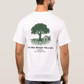 Wortels gaan dieper dan draden t-shirt (Achterkant)