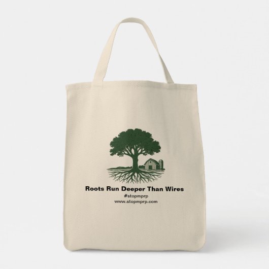 Wortels gaan dieper dan draden tote bag (Achterkant)