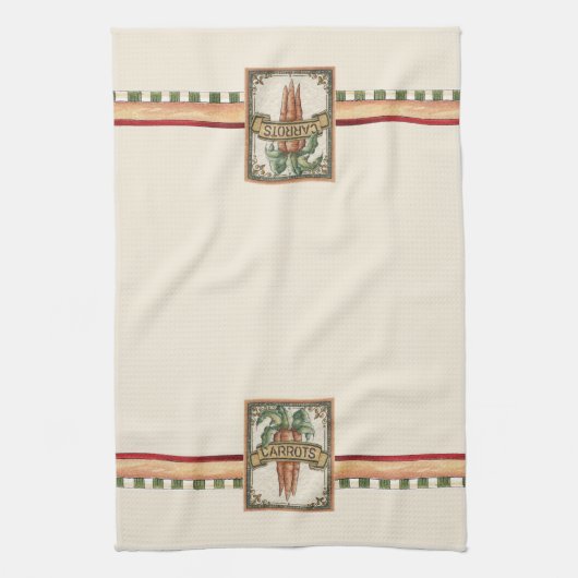 Wortels - keukenhanddoek (Verticaal)