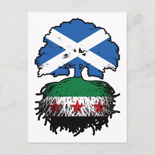 Wortels & Kroon: Schotland–Syrië Boom Briefkaart (Voorkant)