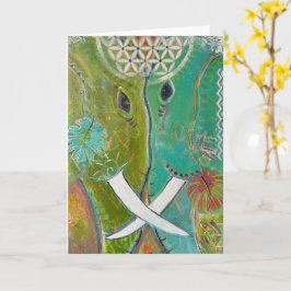 Wortels van Herinnering Olifanten groeten - blanco Kaart