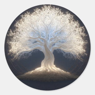 Wortels van Starlight Lichtgevende Boom des Leve Ronde Sticker