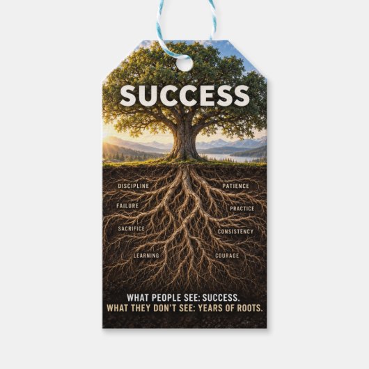 Wortels Van Succes Cadeaulabel (Voorkant)