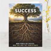 Wortels Van Succes Kaart (Gele Bloem)