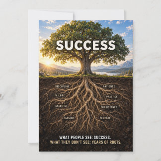 Wortels Van Succes Notitiekaartje