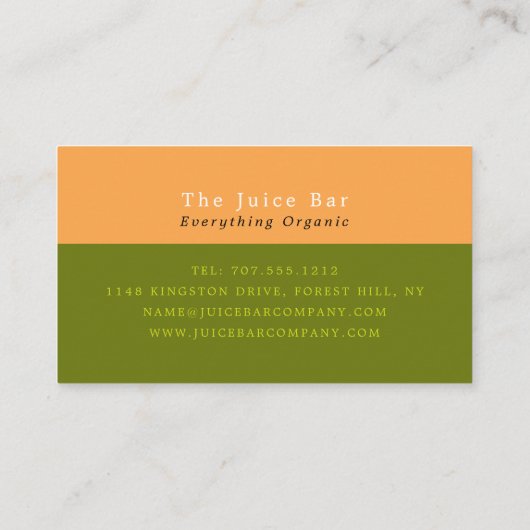 Wortelsap, sausbar visitekaartje (Achterkant)