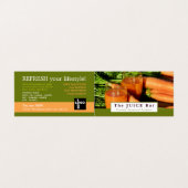 Wortelsap, sausbast, gedetailleerd visitekaartje (Buitenkant ongevouwen)