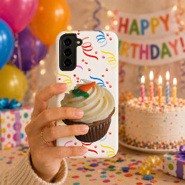 Worteltaart Cupcake & Confetti Samsung Galaxy Hoesje