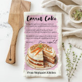 Worteltaart recept gepersonaliseerd theedoek