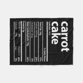 Worteltaart Voedingsfeiten Thanksgiving Kerst Fleece Deken (Voorkant (Horizontaal))