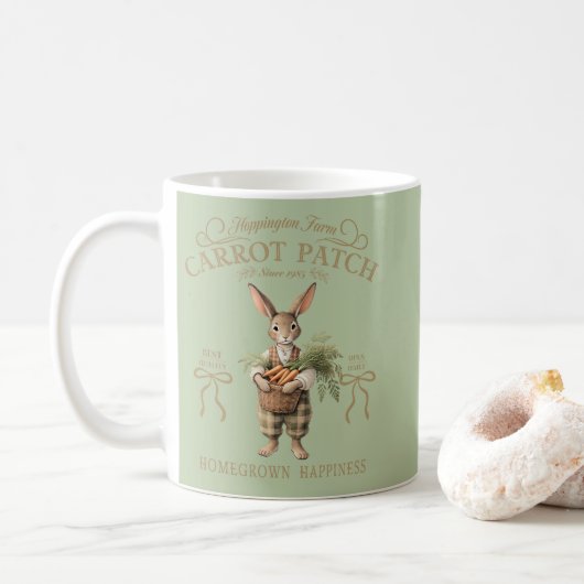Wortelveld Konijn Boer Koffiemok (Met donut)