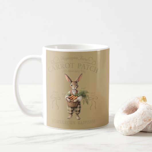 Wortelveld Konijn Boer Koffiemok (Met donut)
